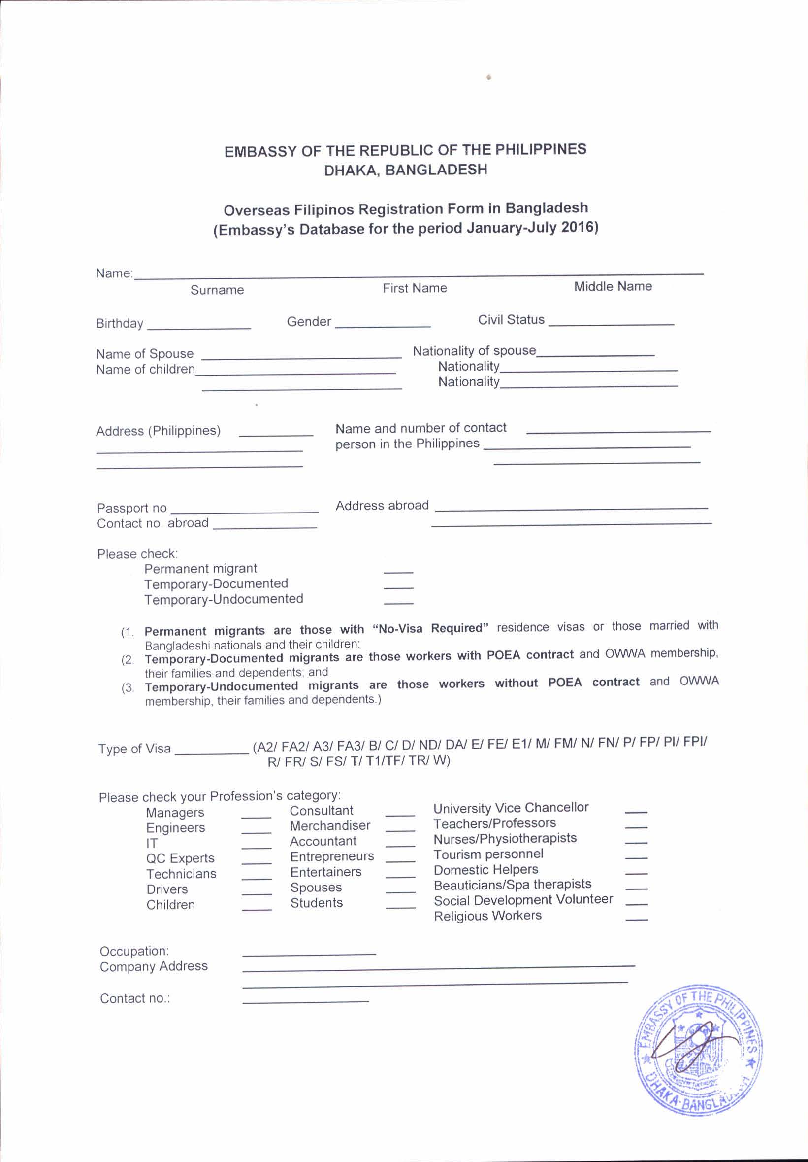 Registration of Filipinos 2