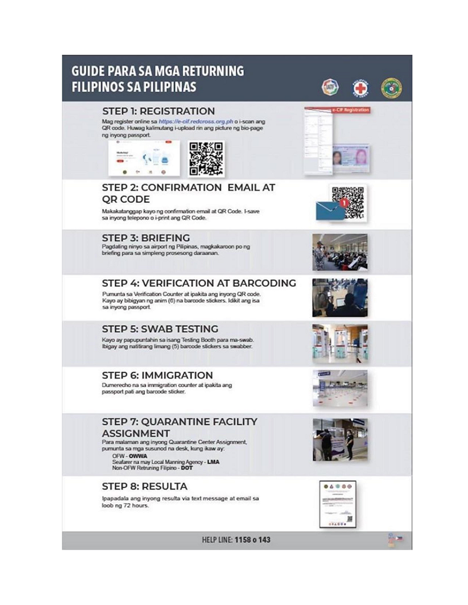 ANNOUNCEMENT Advisory on the Arrival Filipinos to the PH infographics